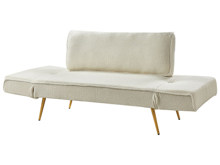 Beliani - SAARELA - Slaapbank - Gebroken wit - Bouclé