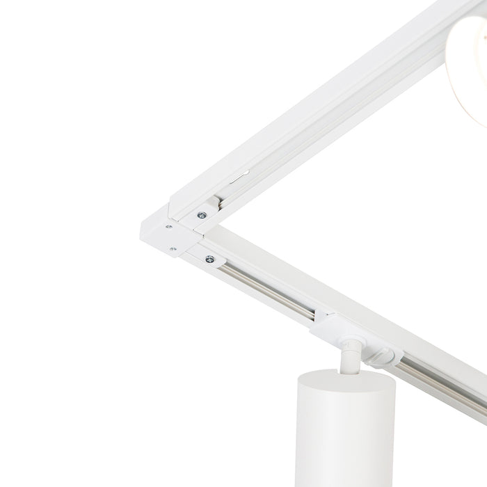 QAZQA Modern railsysteem met 5 spots wit 1-fase GU10 70mm - Iconic