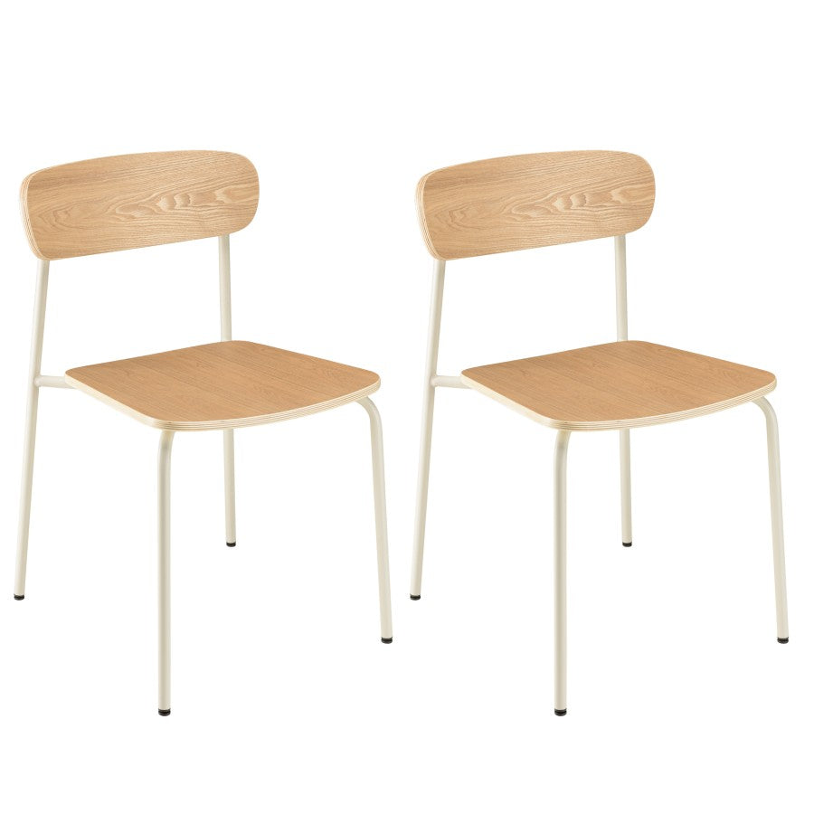 Macabane Set van 2 eetkamerstoelen Tom