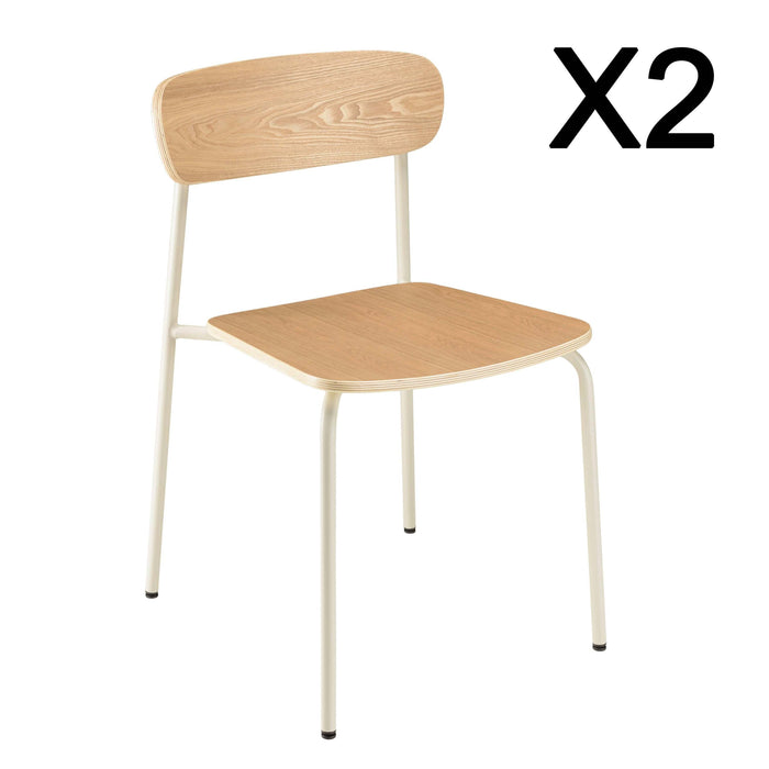 Macabane Set van 2 eetkamerstoelen Tom
