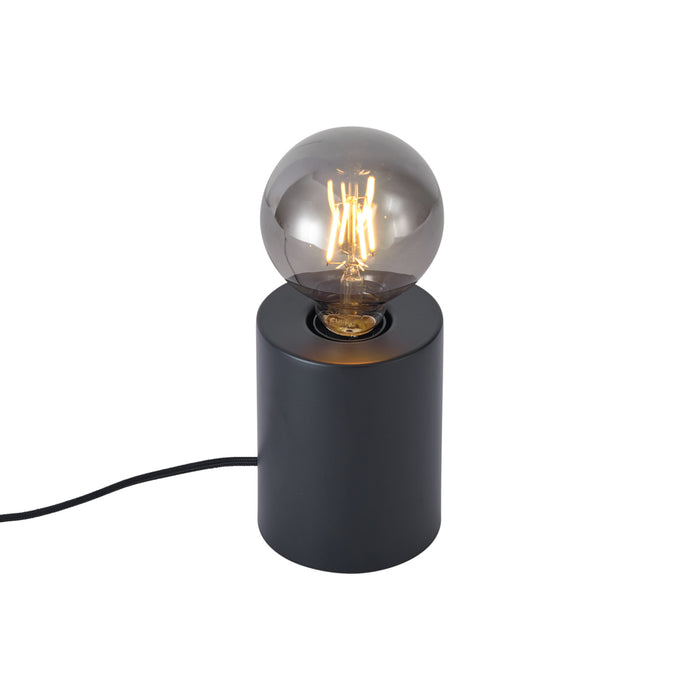 QAZQA Moderne tafellamp zwart 13cm - Cylinder