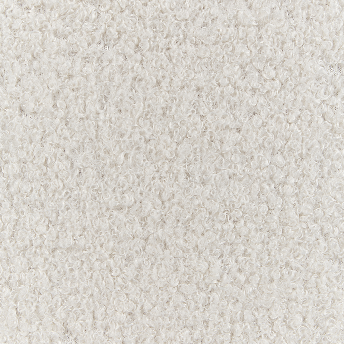 Beliani - ESRUM - Fauteuil - Gebroken wit - Bouclé|Donker hout