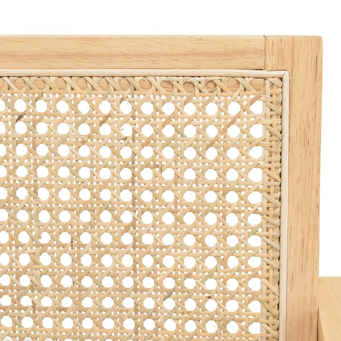 Macabane Eetkamerstoel Agathe rubberhout met bouclé