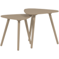 WOOOD Nila Bijzettafels - Hout - Zand - Set van 2