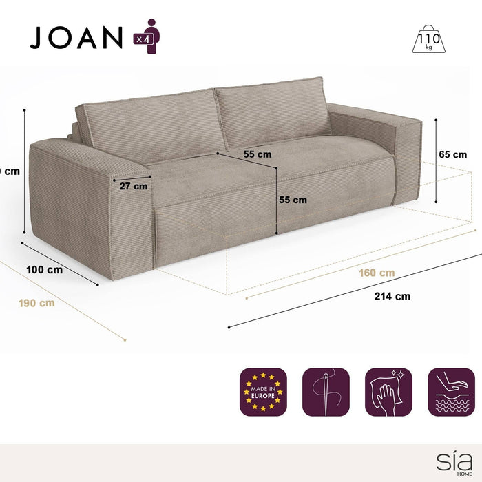 Express slaapbank dunlopillo fluweel taupe 160cm