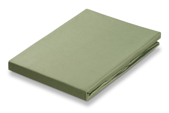 Satin Hoeslaken Light Olive | 90 x 210 cm | Groen | Satijnkatoen