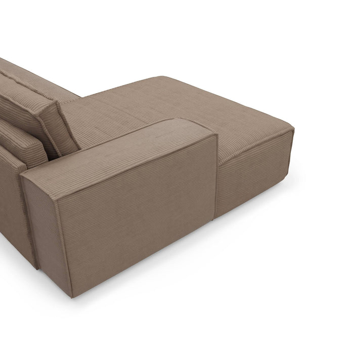 Slaapbank hoek links dunlopillo corduroy taupe 140cm