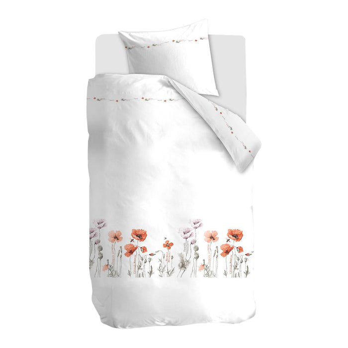 Marjolein Bastin Papaver Dekbedovertrek 140 x 200/220 cm - Rood