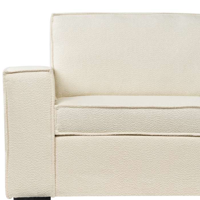 Beliani - VUOKATTI - Slaapbank - Gebroken wit - Bouclé