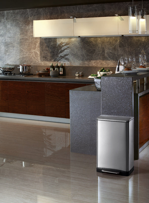 EKO Vuilnisbak Matzilver 40.3 x 34.5 x 65 cm