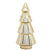 SVJ Kerstversiering Kerstboom - 17x17x38 cm - Glas - Champagne