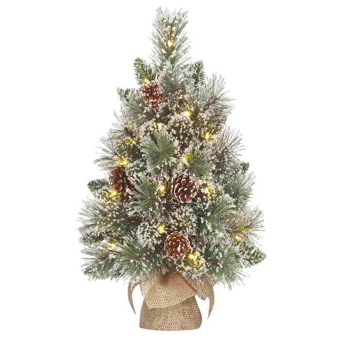 Black Box Kunstkerstboom Vandans - 30x30x45 cm - Pvc|hardnaald - Besneeuwd,Groen