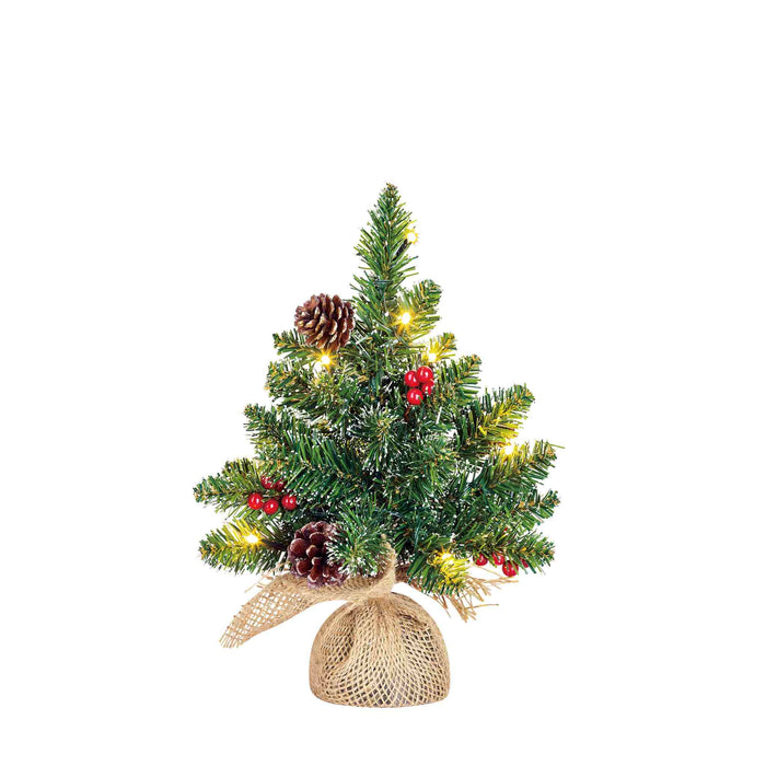 Black Box Kunstkerstboom Creston - 15x15x30 cm - Pvc - Groen