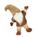 Mica Decorations Kerstversiering Gnome - 33x15x46 cm - Polyester - Bruin