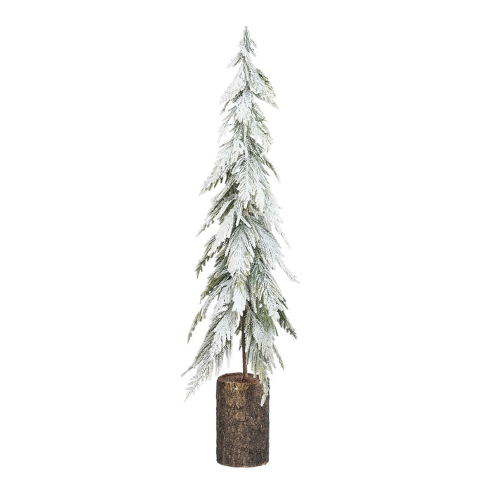 Mica Decorations Kerstversiering Decoration tree - 25x25x95 cm - Polyethyleen - Bevroren Groen