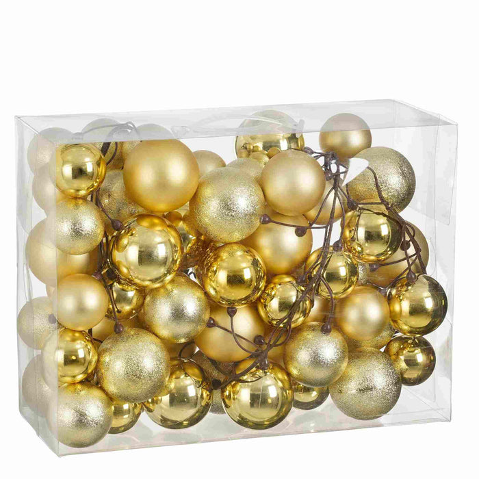 Mica Decorations Kerstslinger Garland - 180x15x15 cm - Polystyreen - Goud