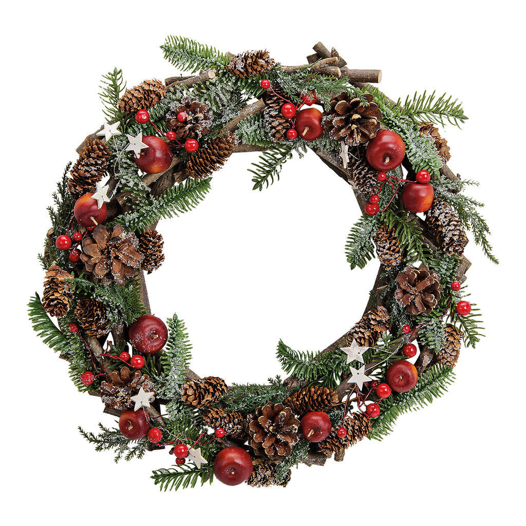 SVJ Kerstkrans Kerstkrans - 0x9x38 cm - Kunststof - Groen