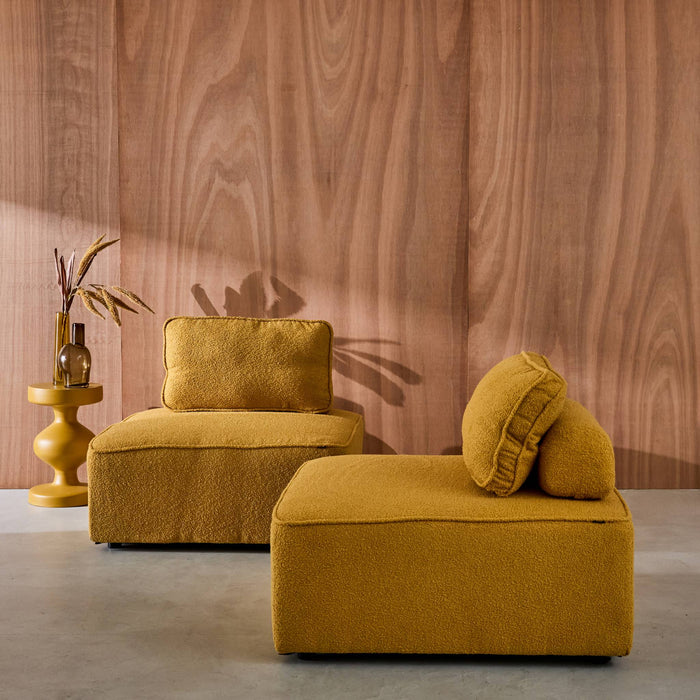 sweeek - Fauteuils boucléstof 1 zitplaats (set van 2)