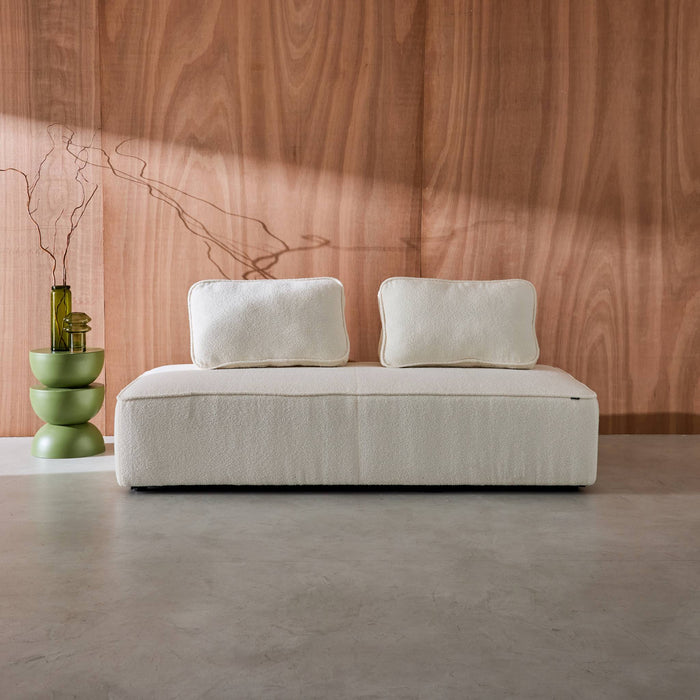 sweeek - Fauteuil in boucléstof 2 zitplaatsen