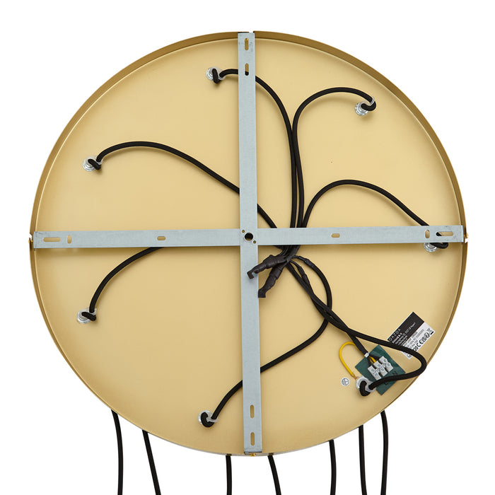 QAZQA Art Deco hanglamp goud met regenboog glas 7-lichts - Sandra