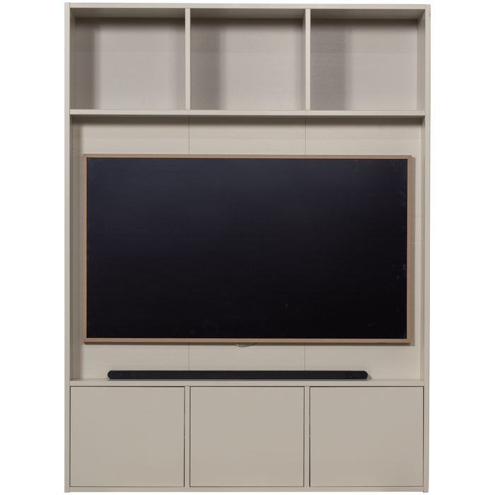 WOOOD Meggy Tv Opbergkast - Grenen hout - Dust|Grijs - 215x160x40