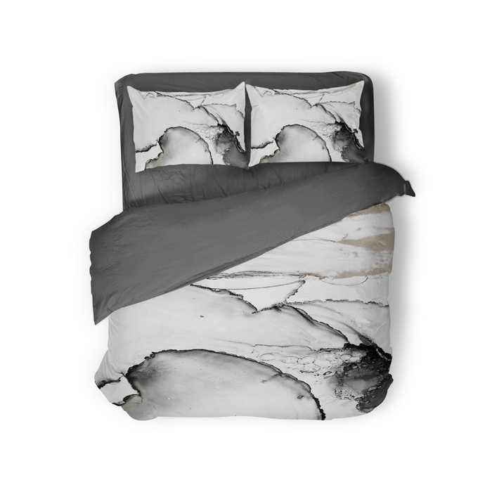 Eleganzzz Dekbedovertrek Micropercal Crystal Drops - grey