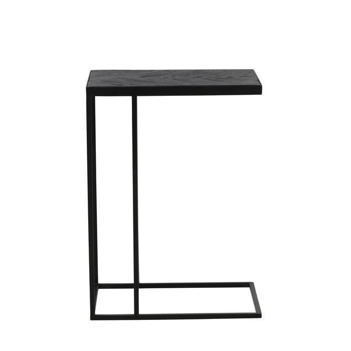 Bijzettafel 45x30x62 cm CHISA hout zwart-zwart