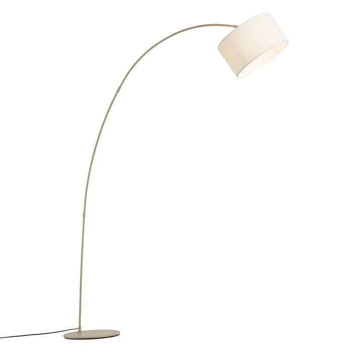 QAZQA Moderne booglamp beige met teddy kap - Vinossa