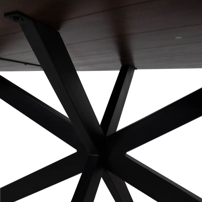 Giga Meubel - Eettafel Kiezel - Bruin 200cm - Matrix-Poot - Tafel Owen