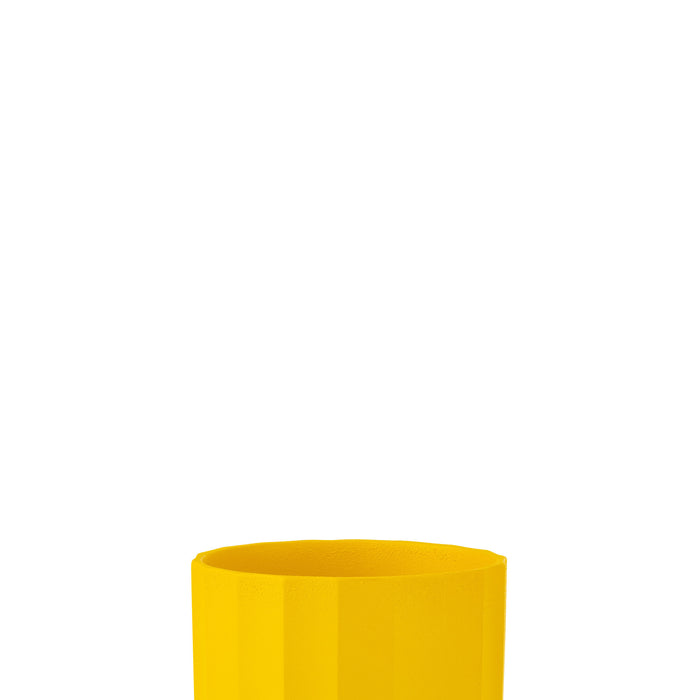 J-Line bloempot Summer - keramiek - geel - small - 3 stuks -