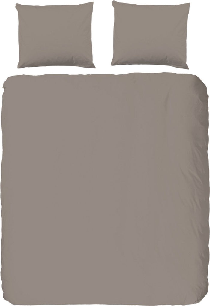 Hip Dekbedovertrek Katoen Satijn Uni - clay