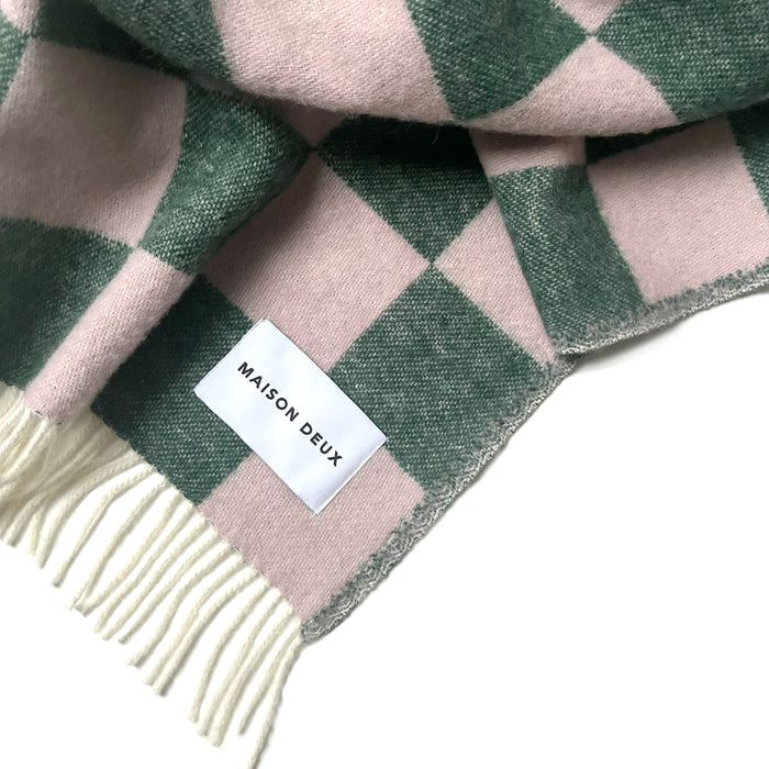 Maison Deux Checkerboard Plaid - Groen / Roze