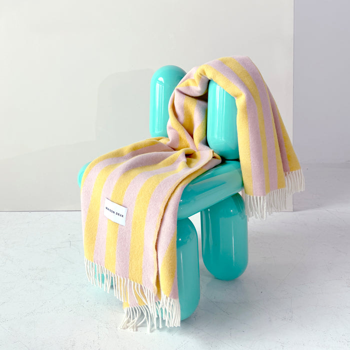 Maison Deux Candy Wrap Plaid - Roze / Geel