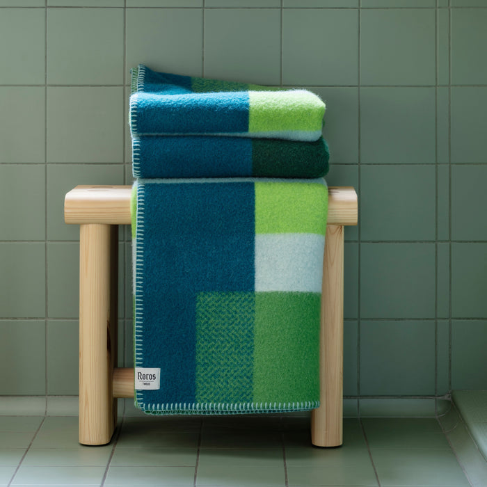 Røros Tweed Mikkel Plaid 100 x 135 cm - Groen