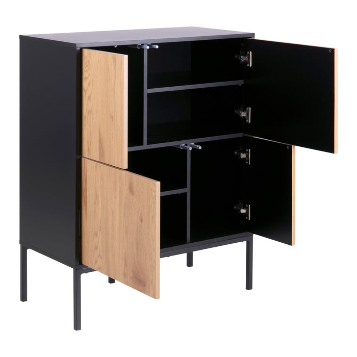 by fonQ  Jaxon Opbergkast 4-deuren - Eiken