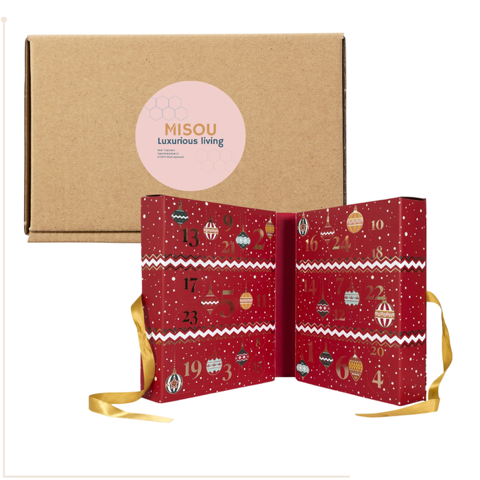 MISOU Adventskalender Advent Kalender December Kaarsen 24 Geurkaars...
