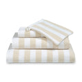 Handdoek Verona Stripes Desert | 70 x 140 cm | Wit | Beige | Katoen