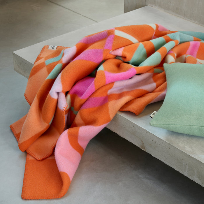 Røros Tweed City Plaid 135 x 200 cm - Oranje