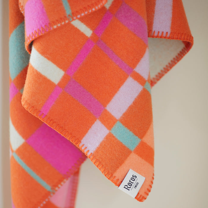 Røros Tweed City Plaid 135 x 200 cm - Oranje