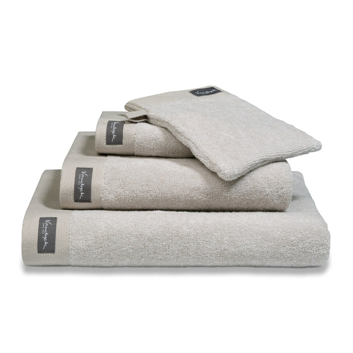 Handdoek Home Mouliné White | 70 x 140 cm | Wit | Beige | Katoen