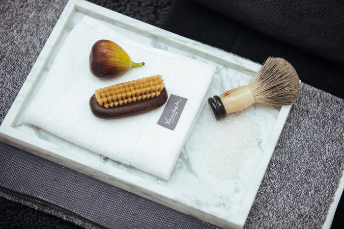 Washand Home Mouliné Off Black | Zwart | Grijs | Katoen