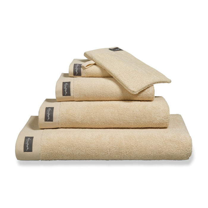 Washand Home Uni Bleached Sand | Beige | Geel | Goud | Katoen
