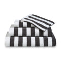 Handdoek Verona Stripes Off Black | 70 x 140 cm | Zwart | Wit | Katoen