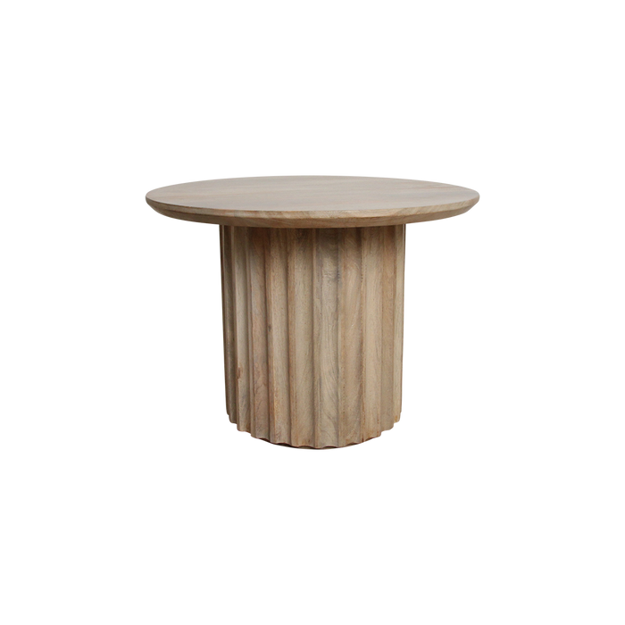 Raw Materials Bullnose bijzettafel naturel Reversed Fluted - 55 cm