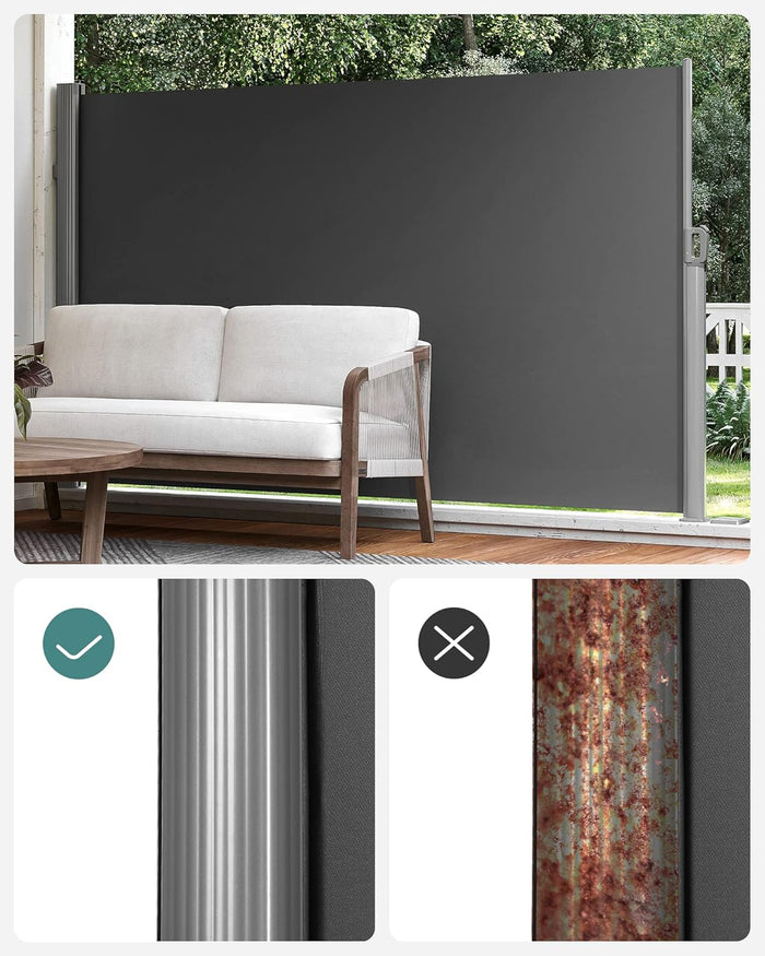 Windscherm - Tuinscherm - Privacyscherm - 160 x 350 cm (H x L) - Grijs