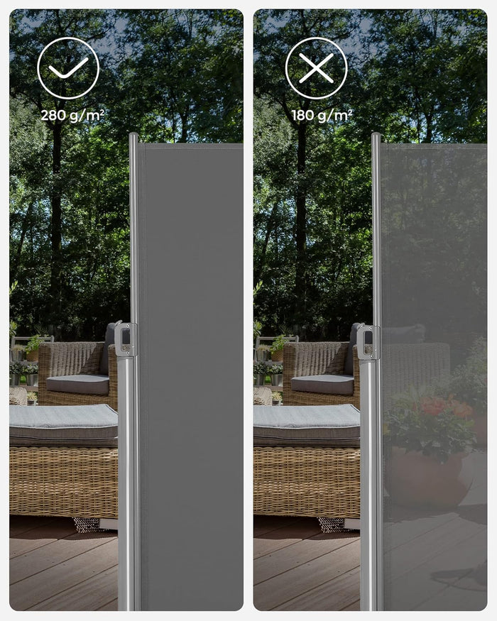 Windscherm - Tuinscherm - Privacyscherm - 160 x 350 cm (H x L) - Grijs