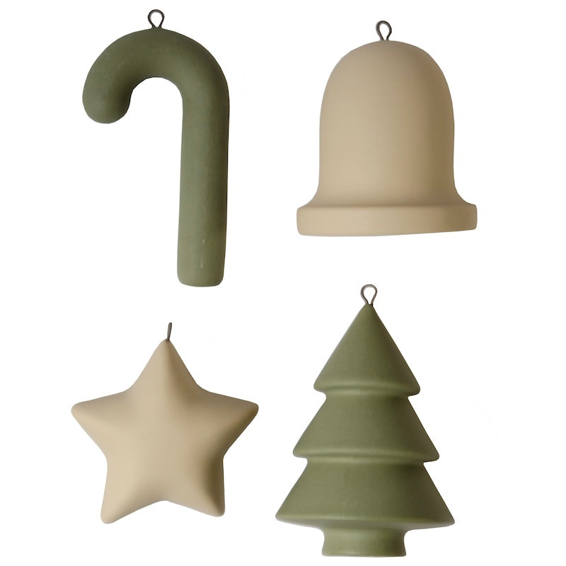 Home Delight - Kerst hangers keramiek set|4