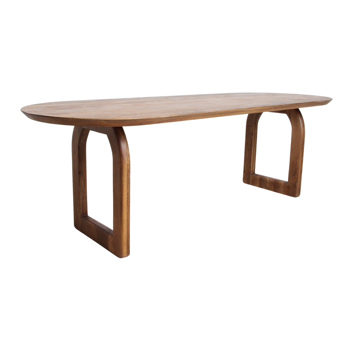 Raw Materials Bullnose eettafel open onderstel bruin - 180 cm