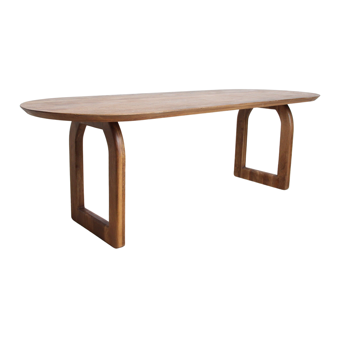 Raw Materials Bullnose eettafel open onderstel bruin - 180 cm