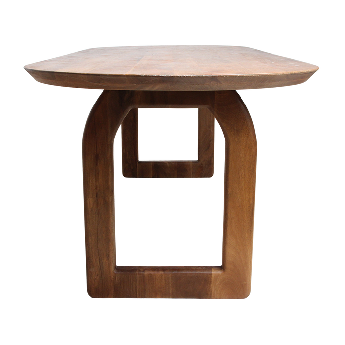 Raw Materials Bullnose eettafel open onderstel bruin - 180 cm